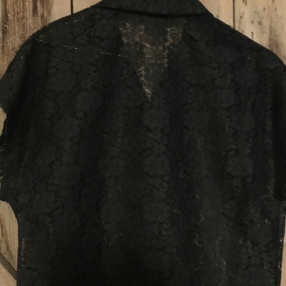 Vintage Black Lace Womans Blouse size med/lg - Picture 5 of 8